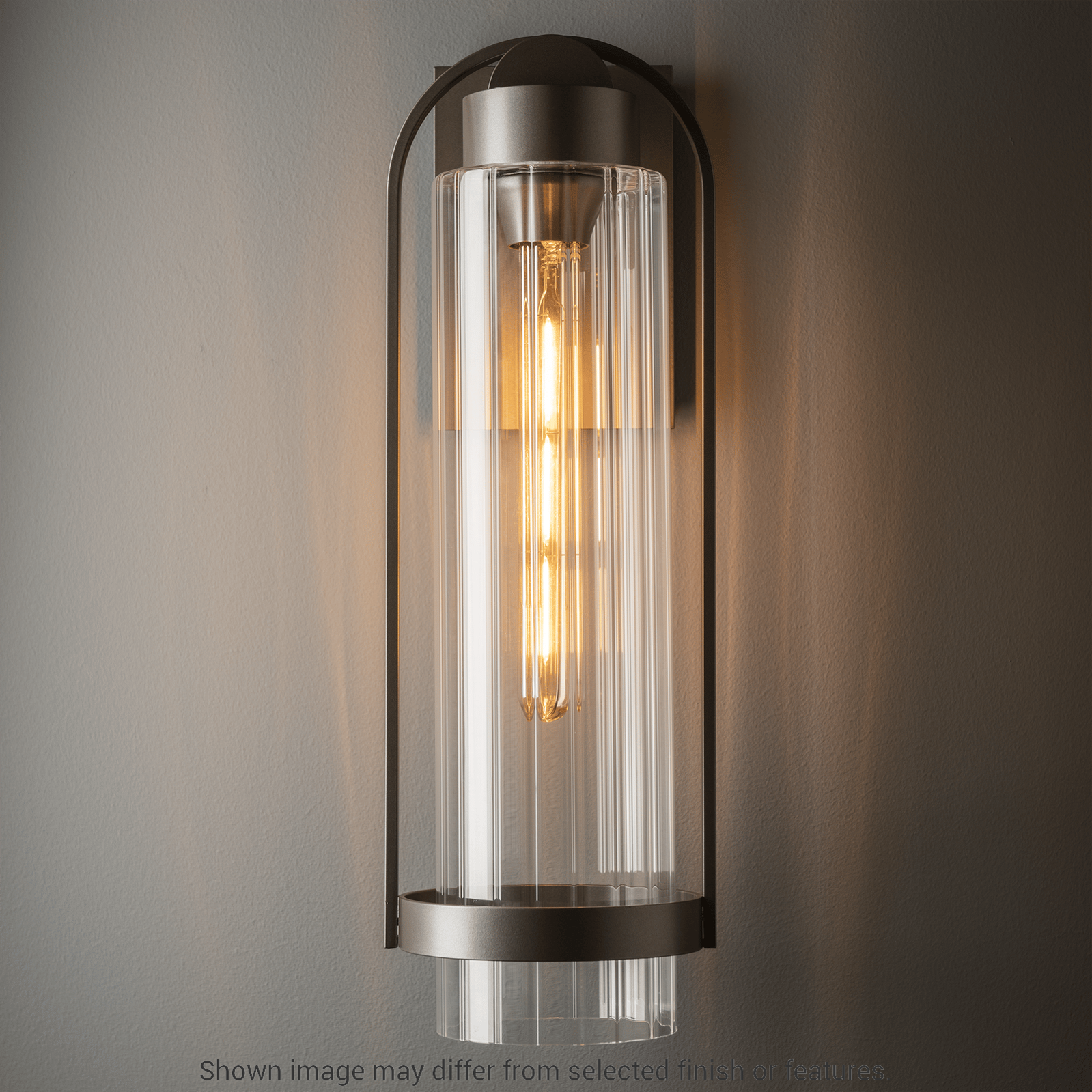 Alcove Medium Outdoor Sconce - White - Frosted Glass by Hubbardton Forge