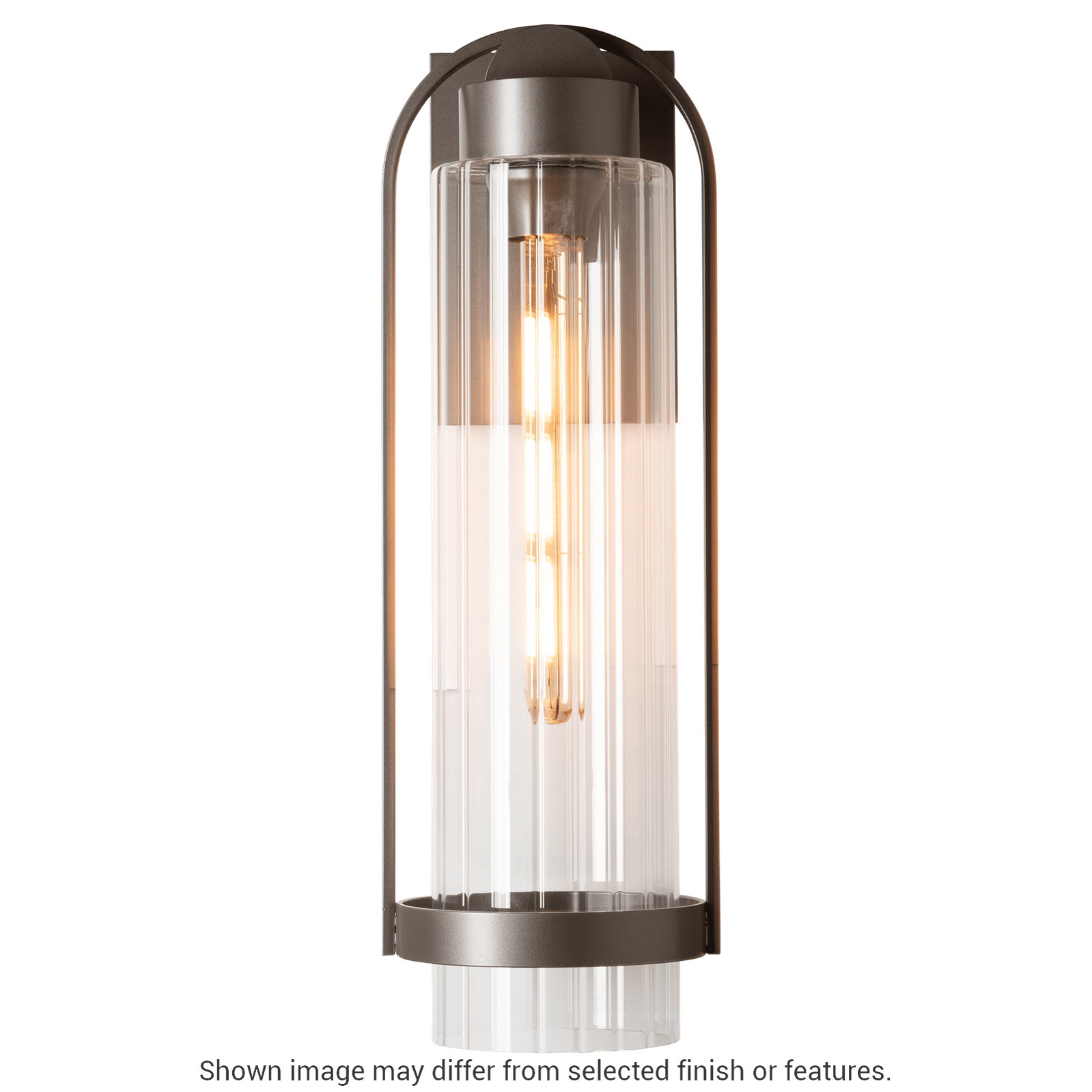 Alcove Medium Outdoor Sconce - White - Frosted Glass by Hubbardton Forge