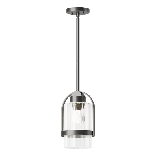 Alcove Outdoor Pendant - Coastal Black - Clear Glass by Hubbardton Forge