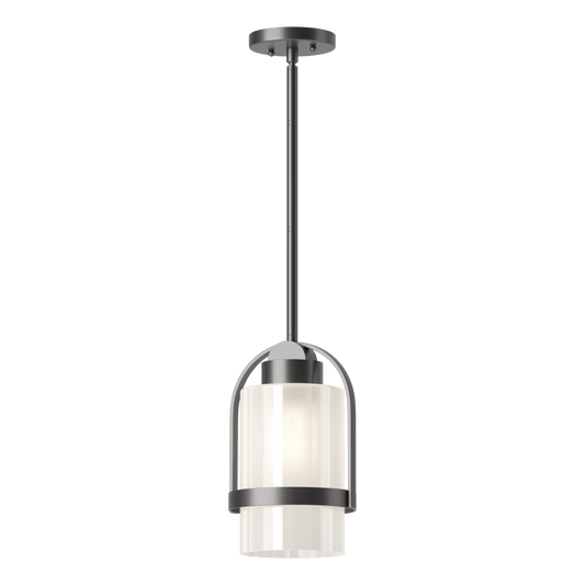 Alcove Outdoor Pendant - Coastal Black - Frosted Glass by Hubbardton Forge