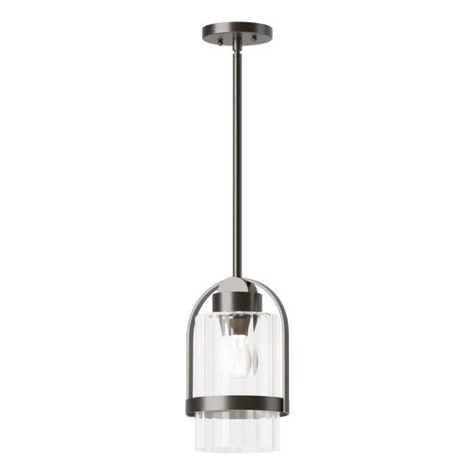 Alcove Outdoor Pendant - Oil Rubbed Bronze - Clear Glass by Hubbardton Forge
