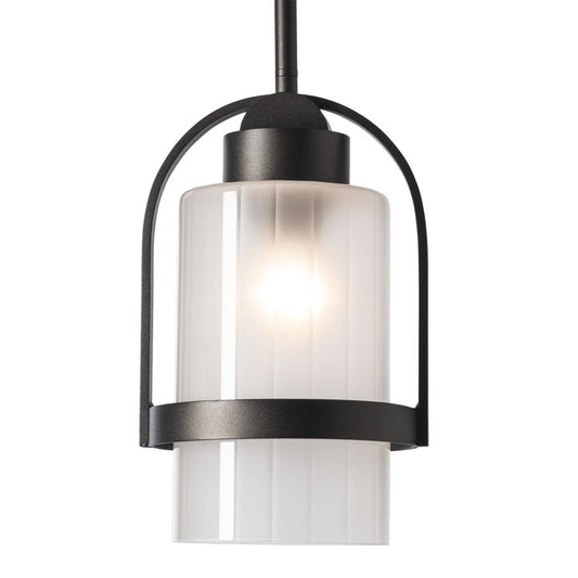 Alcove Outdoor Pendant - Oil Rubbed Bronze - Frosted Glass by Hubbardton Forge