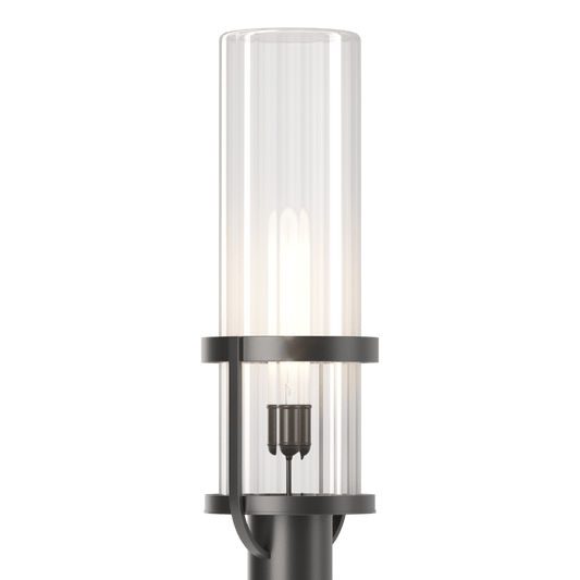 Alcove Outdoor Post Light - Coastal Black - Clear Glass by Hubbardton Forge
