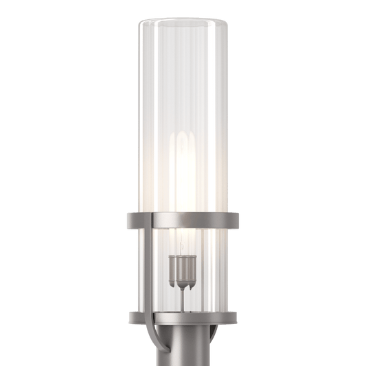 Alcove Outdoor Post Light - Coastal Burnished Steel - Clear Glass by Hubbardton Forge