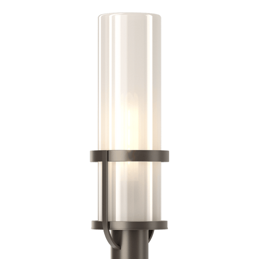 Alcove Outdoor Post Light - Coastal Dark Smoke - Frosted Glass by Hubbardton Forge