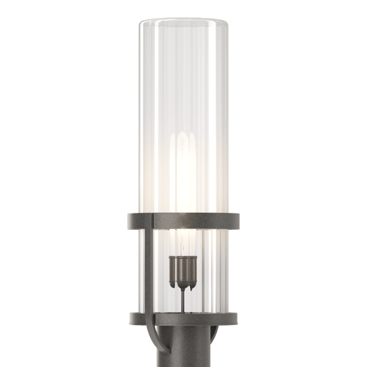 Alcove Outdoor Post Light - Natural Iron - Clear Glass by Hubbardton Forge