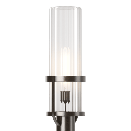 Alcove Outdoor Post Light - Oil Rubbed Bronze - Clear Glass by Hubbardton Forge