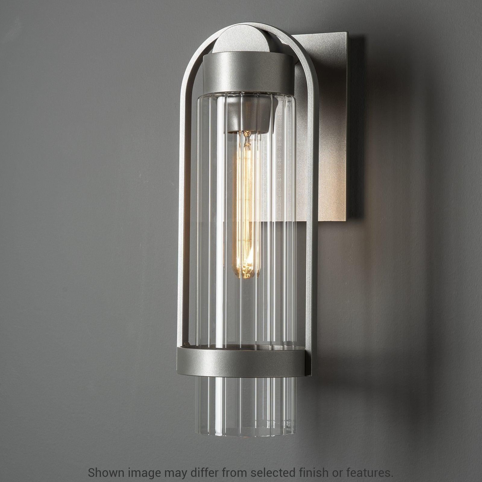 Alcove Small Outdoor Sconce - White - Clear Glass by Hubbardton Forge