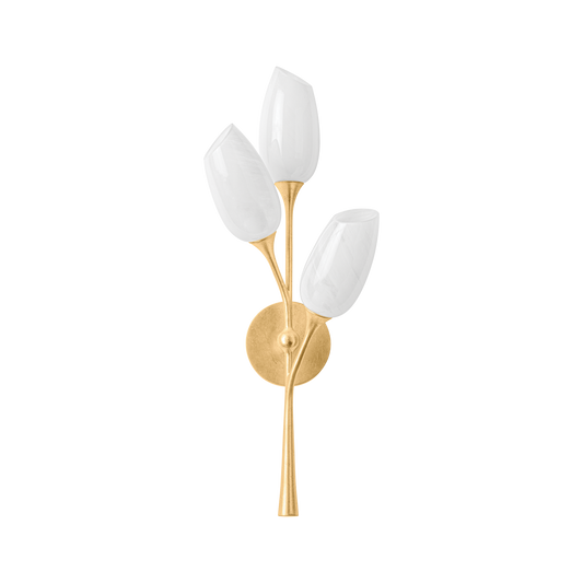 Aldean Wall Sconce - 3-Light - Vintage Gold Leaf - Troy Lighting B2125-VGL