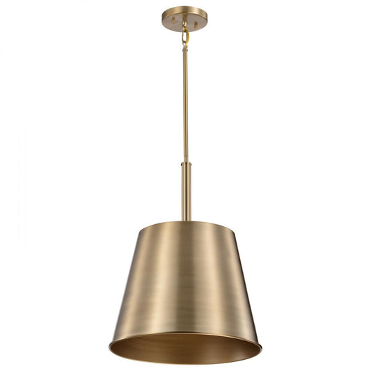 Alexis 1 Light Large Pendant - Burnished Brass and Gold Finish - Satco 60-7938