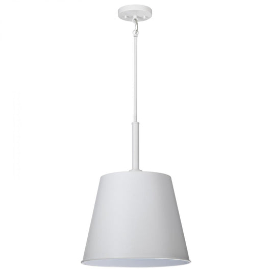 Alexis 1 Light Large Pendant - Matte White Finish - Satco 60-7948