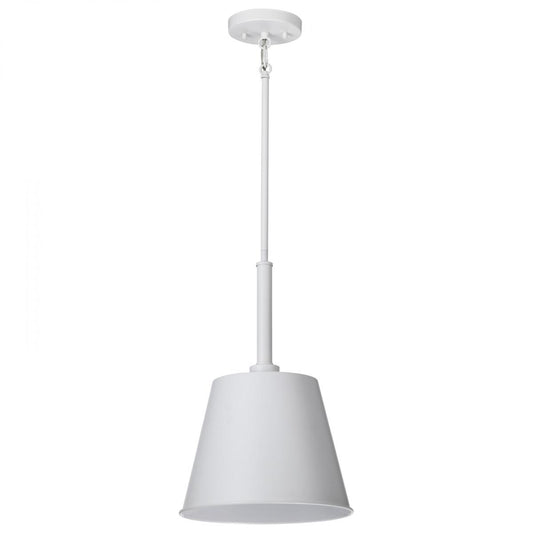 Alexis 1 Light Small Pendant - Matte White Finish - Satco 60-7949
