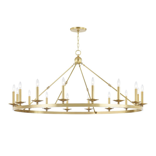 Allendale 16-Light Chandelier - Aged Brass by Hudson Valley Lighting