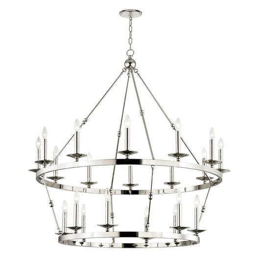 Allendale 20-Light Chandelier - Polished Nickel by Hudson Valley Lighting