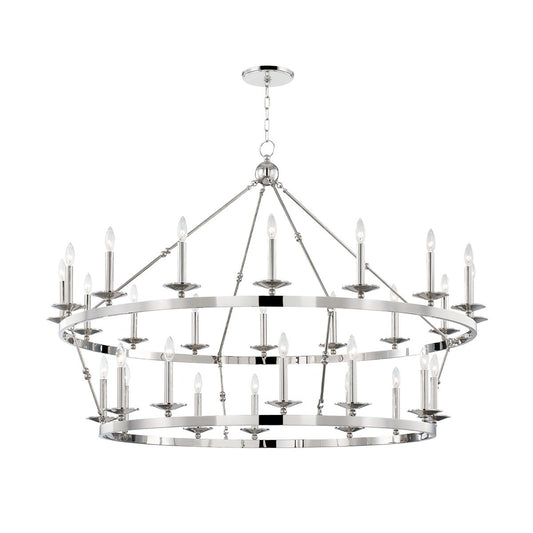 Allendale 28-Light Chandelier - Polished Nickel by Hudson Valley Lighting