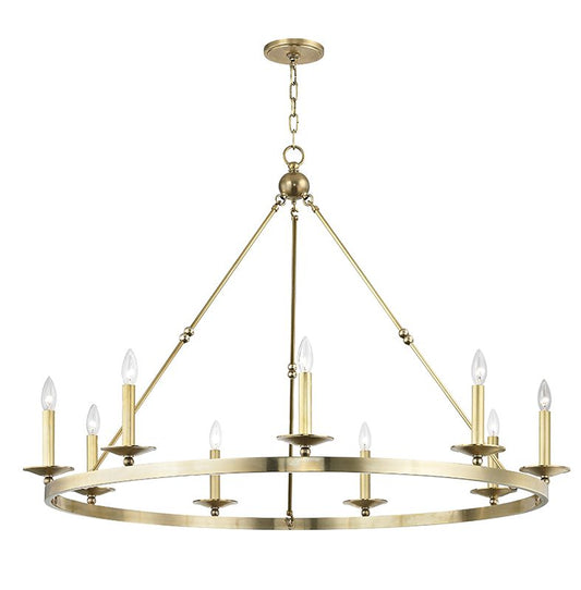 Allendale 9-Light Chandelier - Aged Brass by Hudson Valley Lighting
