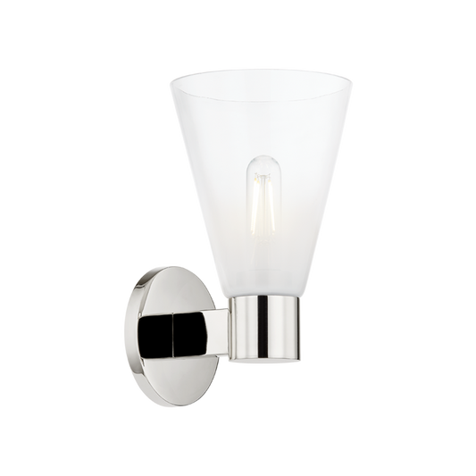 Alma Wall Sconce - 1-Light - Polished Nickel - Mitzi H838101-PN