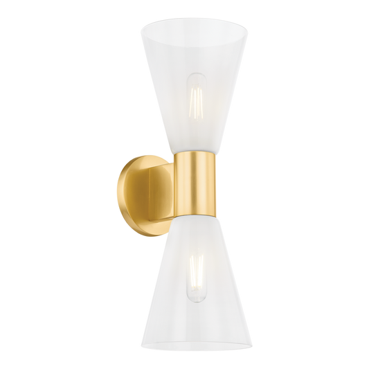 Alma Wall Sconce - 2-Light - Aged Brass - Mitzi H838102-AGB