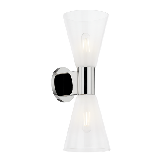 Alma Wall Sconce - 2-Light - Polished Nickel - Mitzi H838102-PN