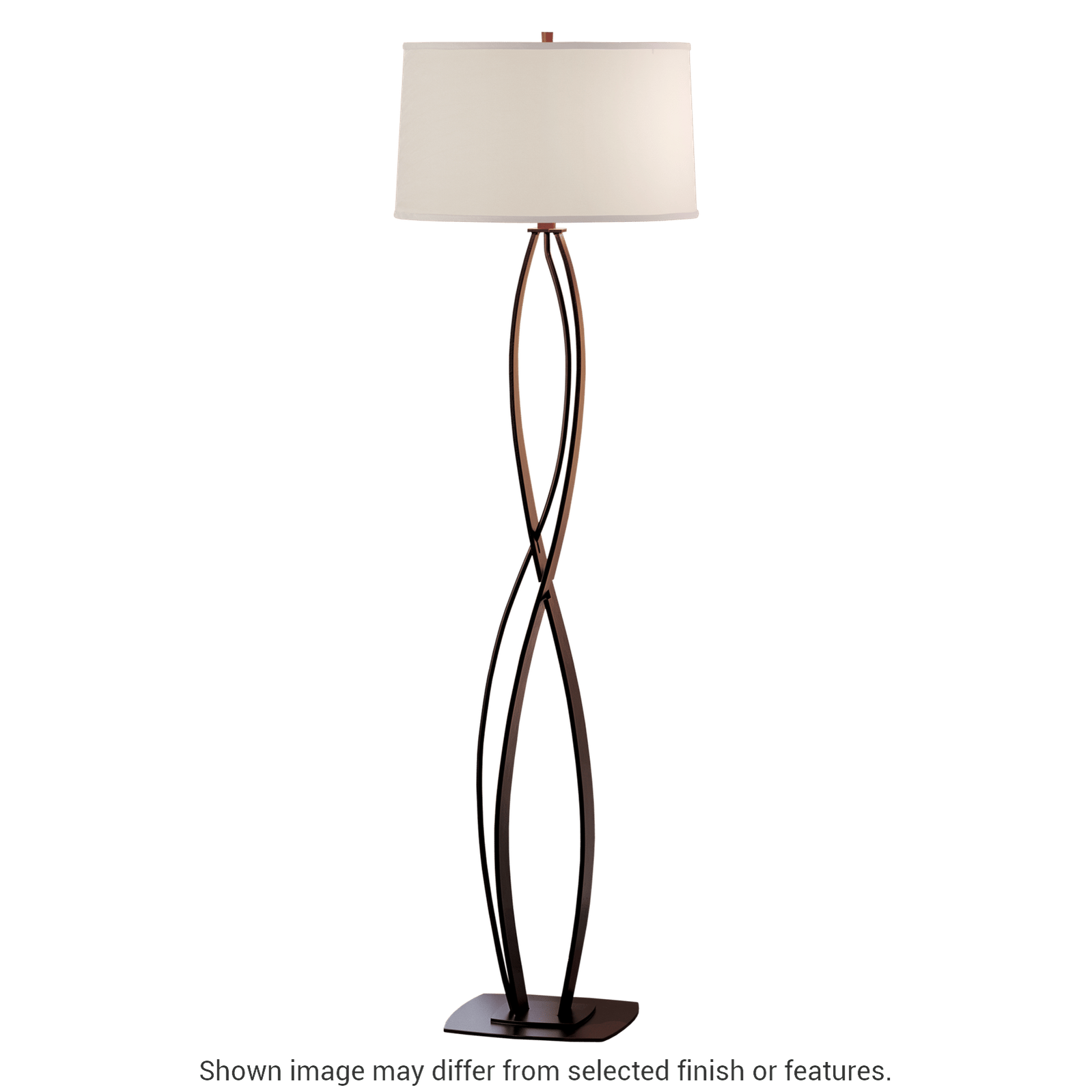 Almost Infinity Floor Lamp - White - Natural Anna Shade by Hubbardton Forge