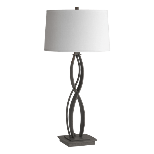 Almost Infinity Table Lamp - Natural Iron - Natural Anna Shade by Hubbardton Forge