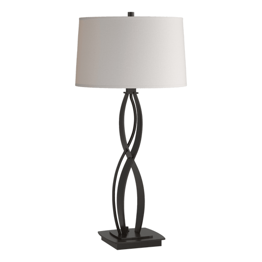 Almost Infinity Table Lamp - Oil Rubbed Bronze - Flax Shade by Hubbardton Forge