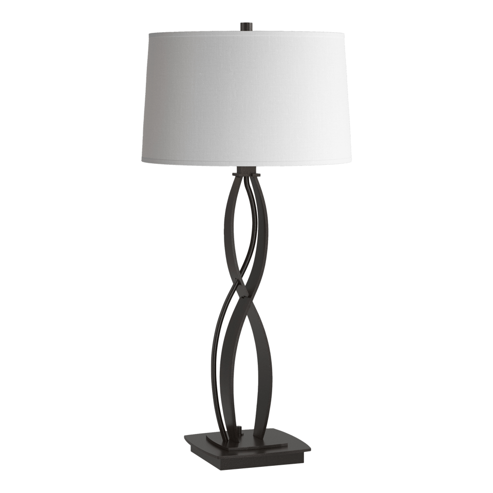 Almost Infinity Table Lamp - Oil Rubbed Bronze - Natural Anna Shade by Hubbardton Forge