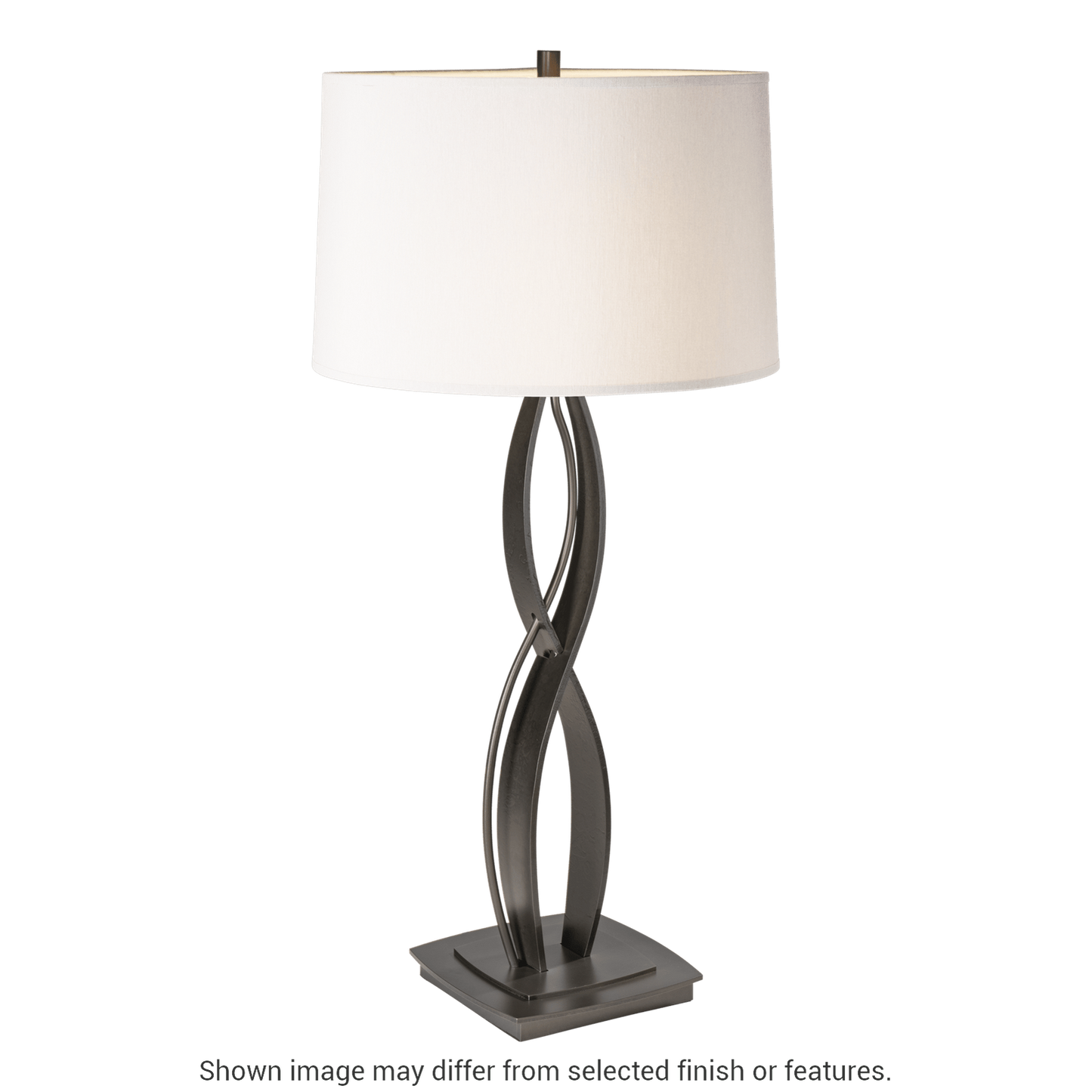 Almost Infinity Tall Table Lamp - White - Natural Anna Shade by Hubbardton Forge