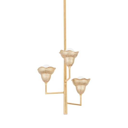 Alora 3-Light Pendant - Vintage Gold Leaf by Hudson Valley Lighting