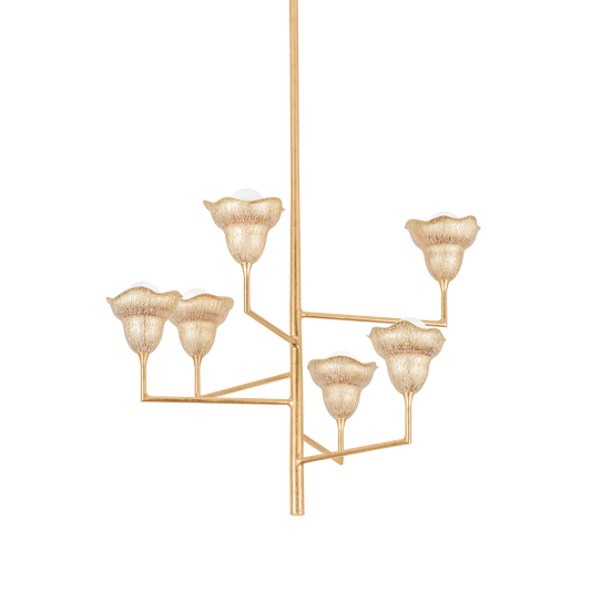Alora 6-Light Chandelier - Vintage Gold Leaf by Hudson Valley Lighting