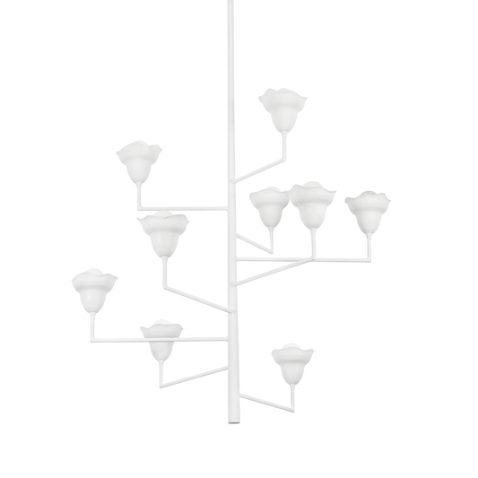 Alora 9-Light Chandelier - White Plaster by Hudson Valley Lighting