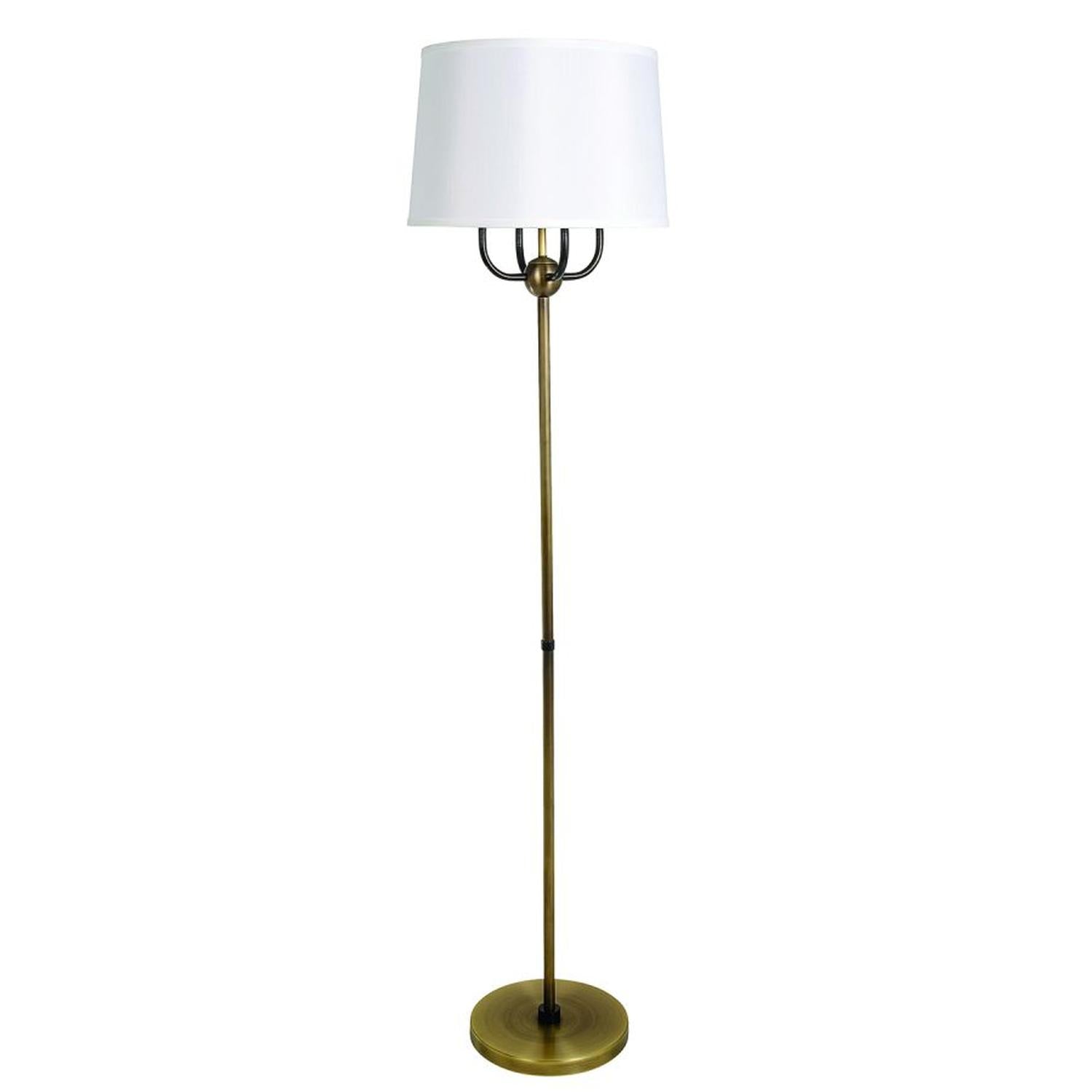 Alpine Floor Lamp - A701-AB/HB - Antique Brass/Hammered Bronze by House of Troy