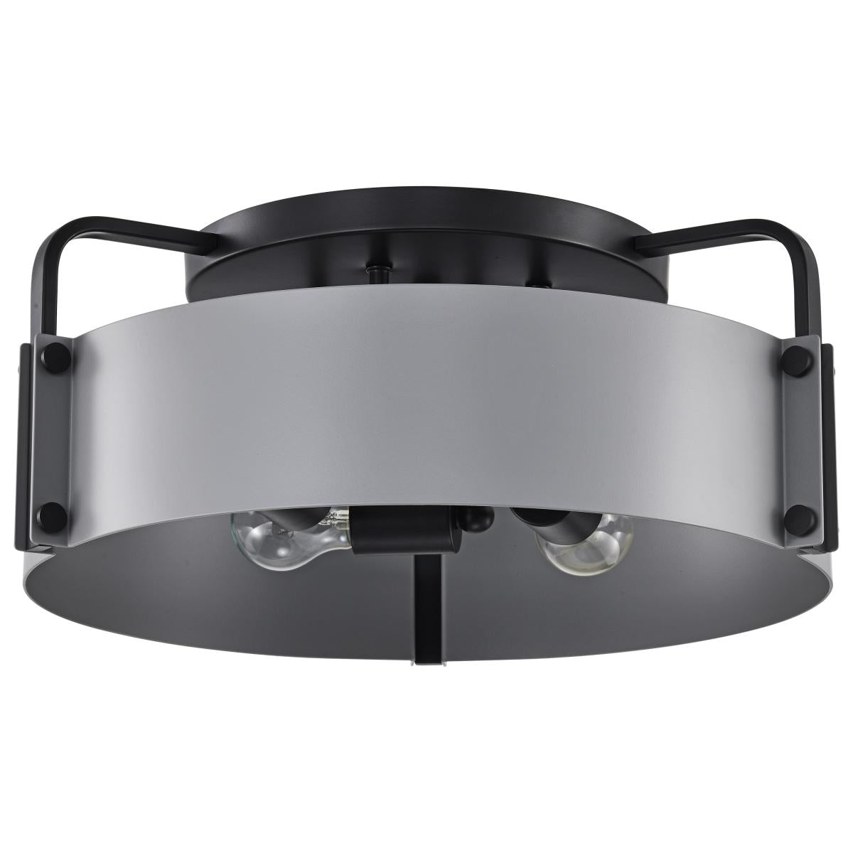 Altos 4 Light Semi Flush - 18 Inches - Gray and Matte Black Finish - Satco 60-7851