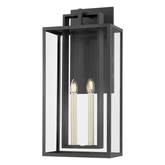 Amire Exterior Wall Sconce - 2-Light - Textured Black - Troy Lighting B3626-TBK