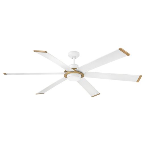 Andros 64" LED Smart Fan - Matte White with Heritage Brass Accents by Hinkley Lighting