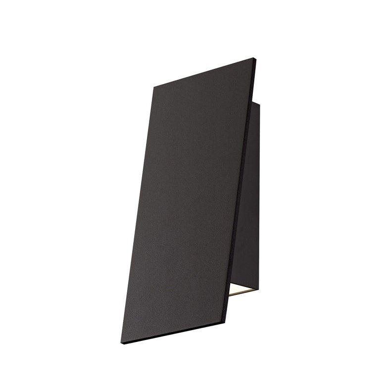 Angled Plane Narrow Downlight LED Sconce - Textured Bronze by SONNEMAN