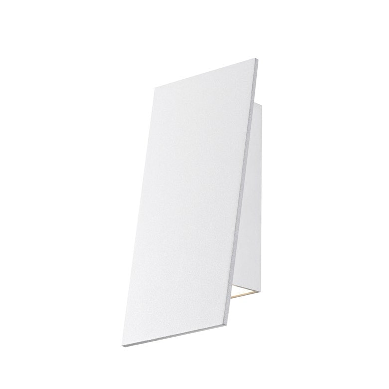 Angled Plane Narrow Downlight LED Sconce - Textured White by SONNEMAN