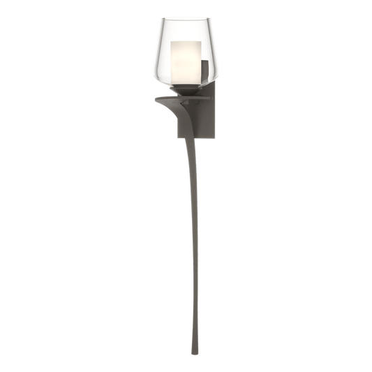 Antasia Double Glass 1-Light Sconce - Dark Smoke - Left-Facing by Hubbardton Forge