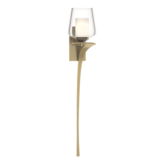 Antasia Double Glass 1-Light Sconce - Modern Brass - Right-Facing by Hubbardton Forge