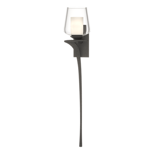 Antasia Double Glass 1-Light Sconce - Natural Iron - Left-Facing by Hubbardton Forge