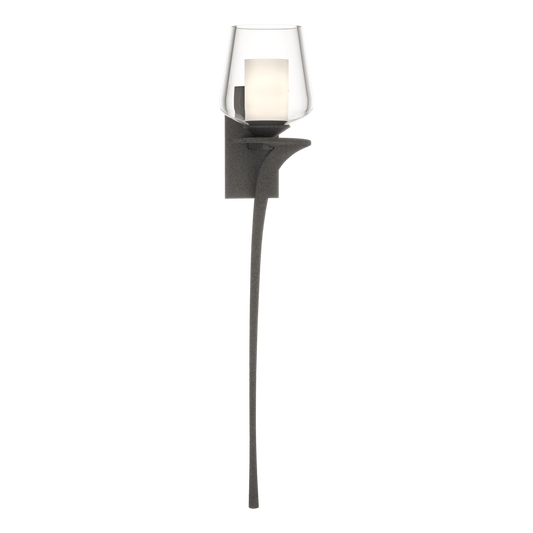 Antasia Double Glass 1-Light Sconce - Natural Iron - Right-Facing by Hubbardton Forge