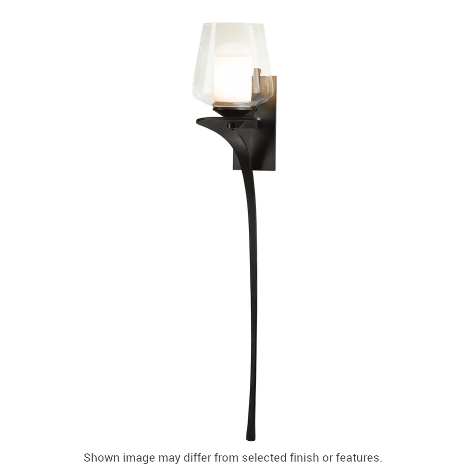 Antasia Double Glass 1-Light Sconce - White - Right-Facing by Hubbardton Forge