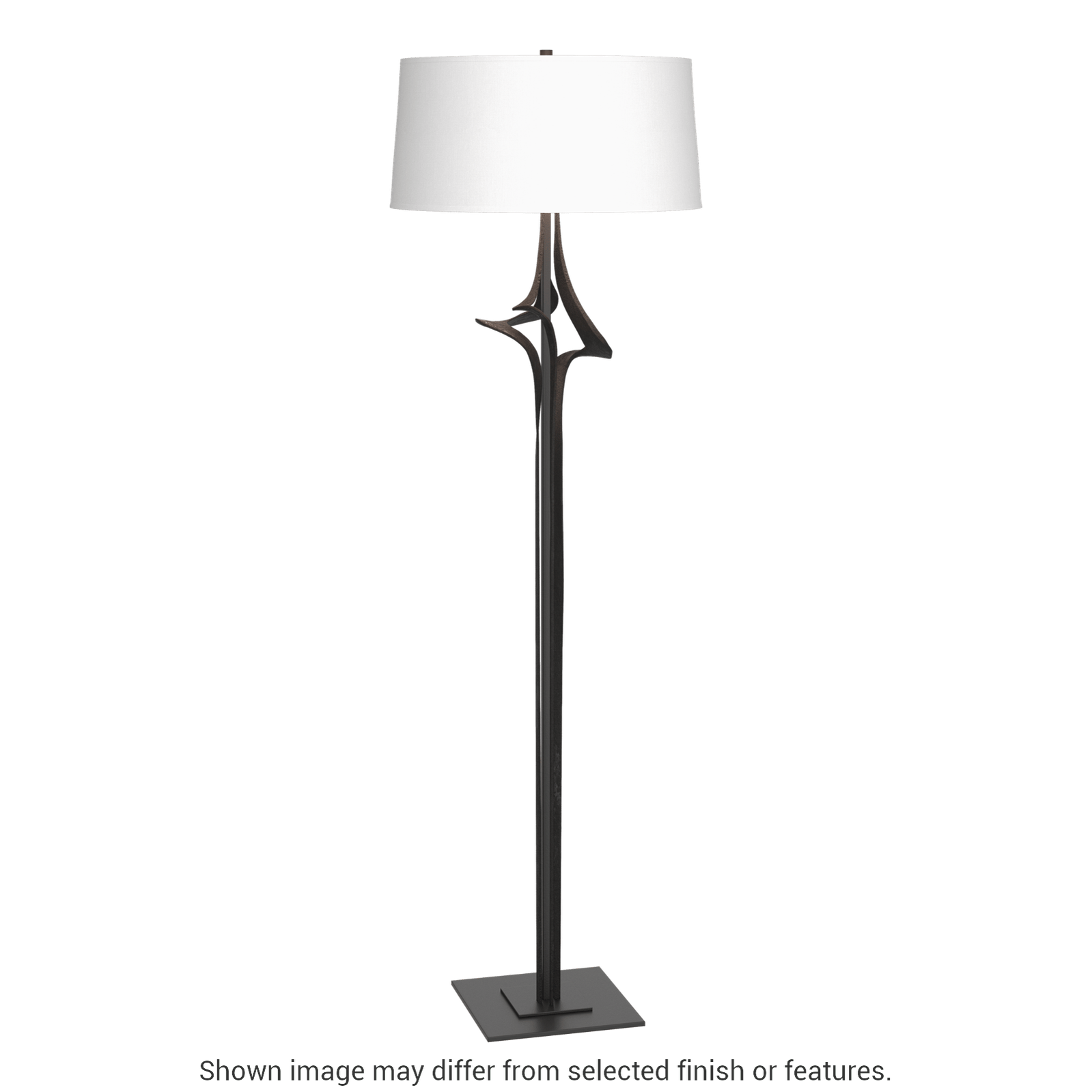 Antasia Floor Lamp - Black - Natural Anna Shade by Hubbardton Forge
