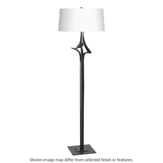 Antasia Floor Lamp - Black - Natural Anna Shade by Hubbardton Forge