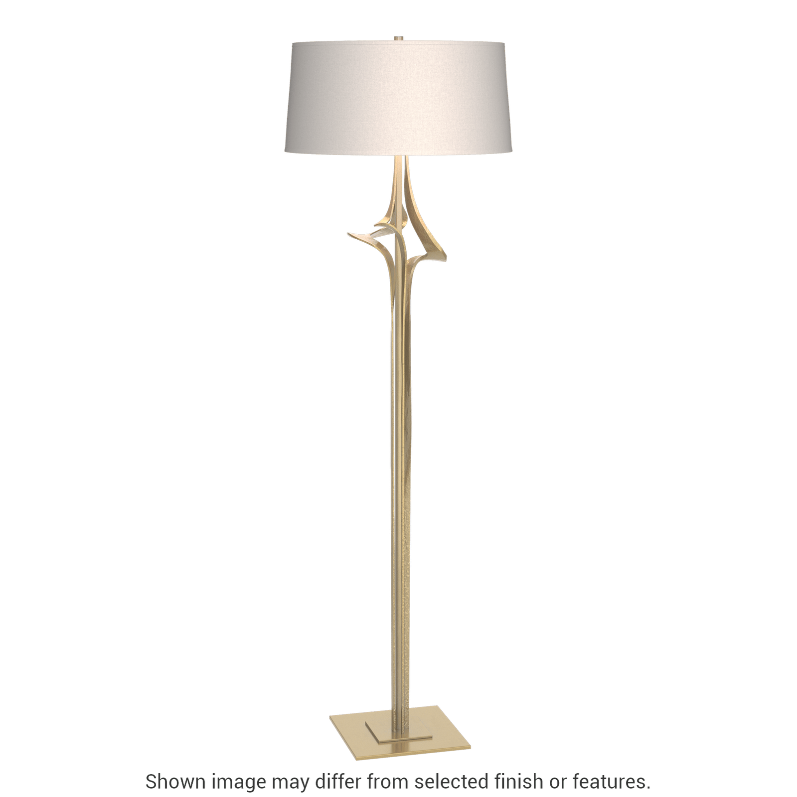 Antasia Floor Lamp - Modern Brass - Flax Shade by Hubbardton Forge