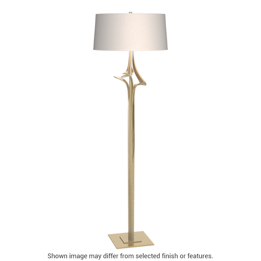 Antasia Floor Lamp - Modern Brass - Flax Shade by Hubbardton Forge