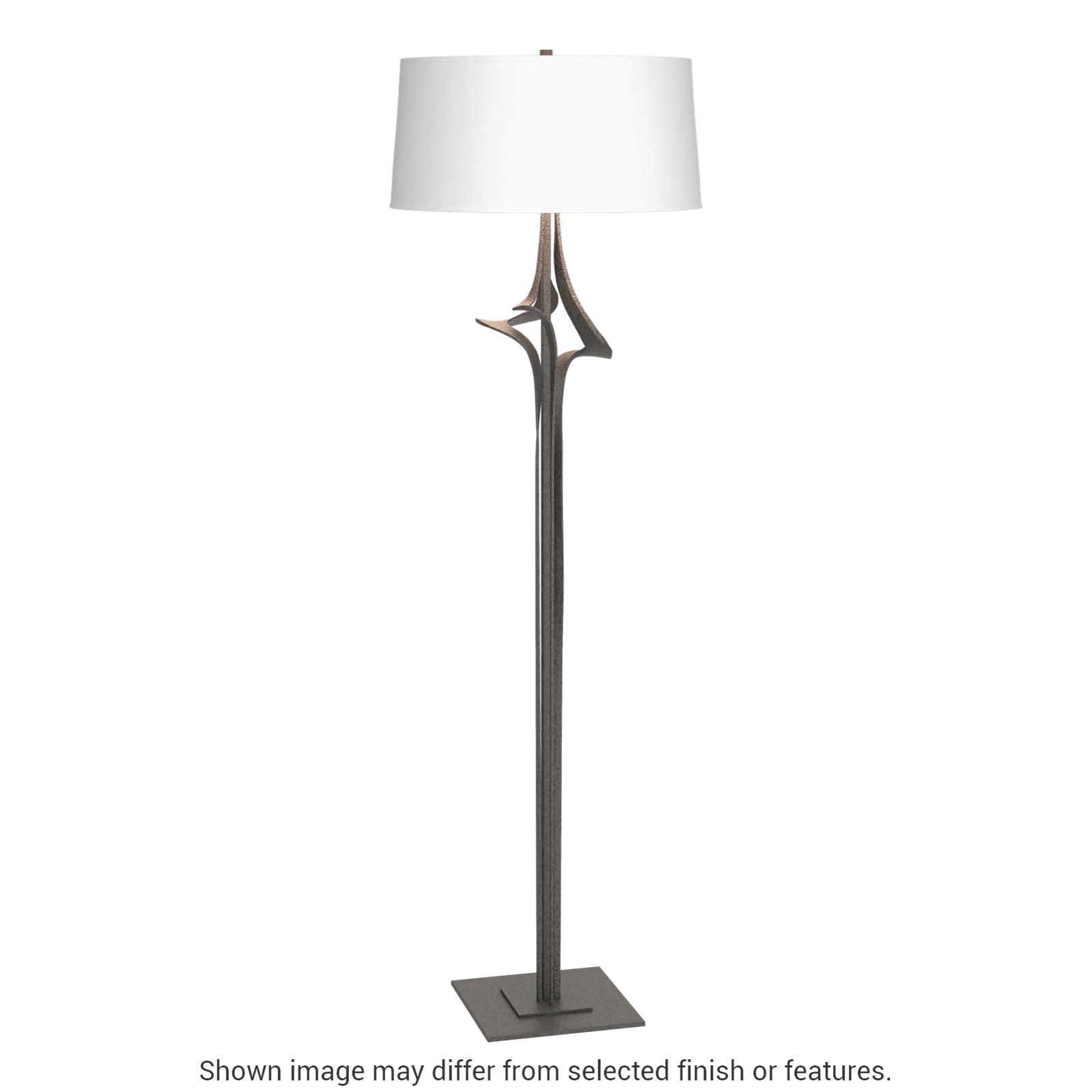 Antasia Floor Lamp - Natural Iron - Flax Shade by Hubbardton Forge