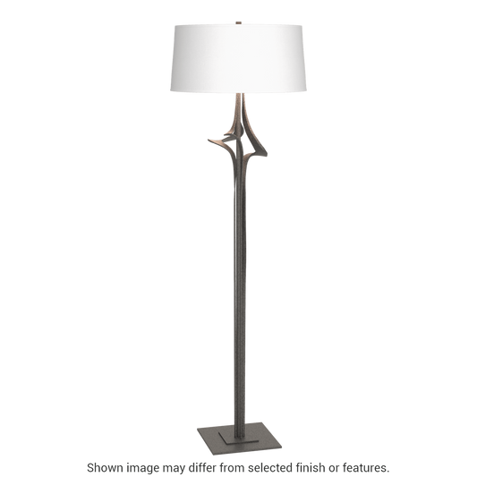 Antasia Floor Lamp - Natural Iron - Flax Shade by Hubbardton Forge