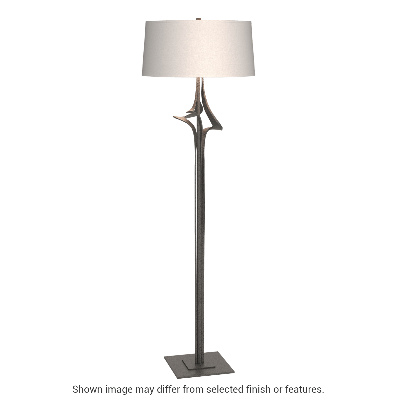 Antasia Floor Lamp - Natural Iron - Natural Anna Shade by Hubbardton Forge
