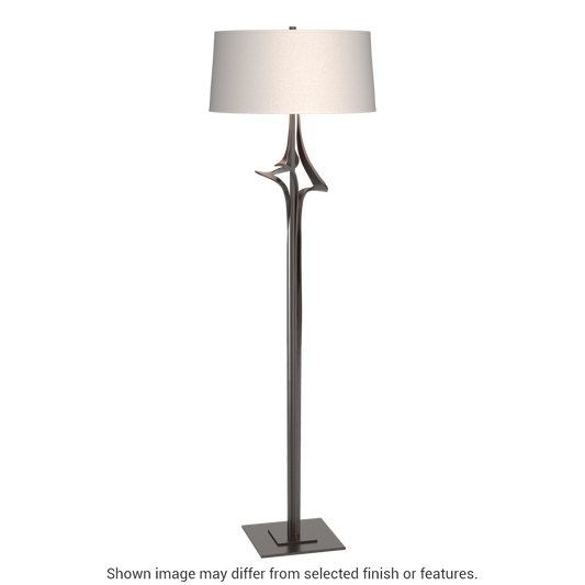 Antasia Floor Lamp - Oil Rubbed Bronze - Flax Shade by Hubbardton Forge